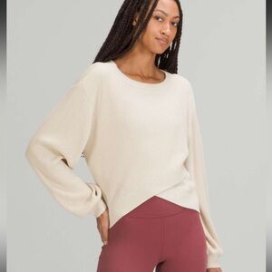 Lululemon Crossover Cashmere Reversible Sweater - White Opal